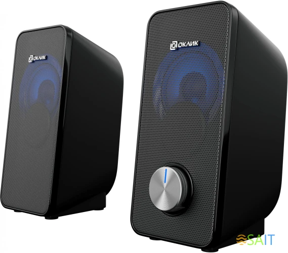 Колонки Оклик OK-122 2.0 черный 6Вт
