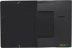 Папка на резинке Silwerhof Eco A4 пластик 0.5мм кор.15мм черный