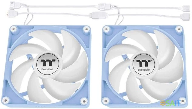 Вентилятор для корпуса Thermaltake CT120 Sync Hydrangea ARGB 120х120x25 голубой 4-pin 25.8дБ (упак.:2шт) (CL-F202-PL12BU-A) Ret