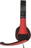 Наушники с микрофоном Оклик HS-M150 черный/красный 2.2м накладные оголовье (359486)