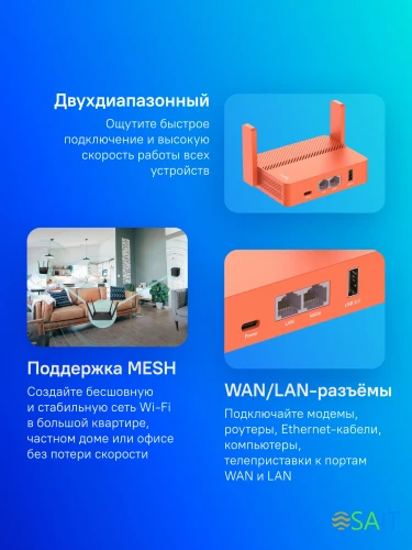 Роутер Cudy TR1200 AC1200 10/100/1000BASE-TX красный