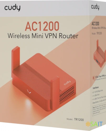 Роутер Cudy TR1200 AC1200 10/100/1000BASE-TX красный