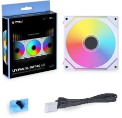Вентилятор для корпуса Lian-Li Uni Fan SL-INF 140 ARGB 140х140x28 белый 4-pin 28.6дБ (G99.14SLIN1W.00) Ret