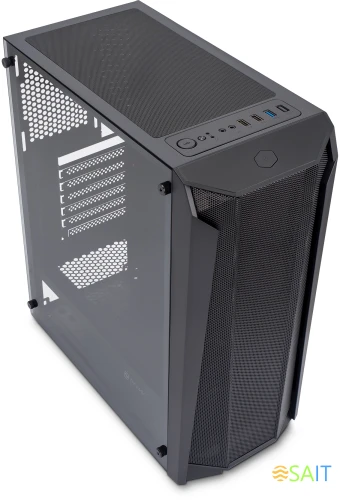 Корпус Оклик OCC-MD302 черный без БП ATX 6x120mm 2xUSB2.0 1xUSB3.0 audio bott PSU