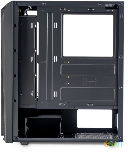 Корпус Оклик OCC-MD302 черный без БП ATX 6x120mm 2xUSB2.0 1xUSB3.0 audio bott PSU