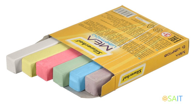 Мел цветной Silwerhof 882086-06 Солнечная коллекция 6цв. картон.кор.