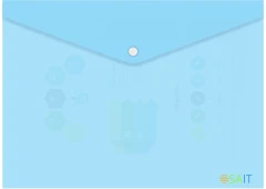 Конверт на кнопке Бюрократ Pastel -PKPAST/BLUE A4 пластик 0.18мм голубой