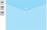 Конверт на кнопке Бюрократ Pastel -PKPAST/BLUE A4 пластик 0.18мм голубой
