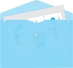 Конверт на кнопке Бюрократ Pastel -PKPAST/BLUE A4 пластик 0.18мм голубой