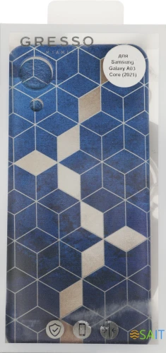 Чехол (клип-кейс) Gresso для Samsung Galaxy A03 Core Meridian синий (GR17AAAE8930)
