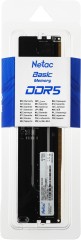 Память DDR5 16GB 4800MHz Netac NTBSD5P48SP-16 Basic RTL Gaming PC5-38400 CL40 DIMM ECC 288-pin 1.1В original Intel Ret