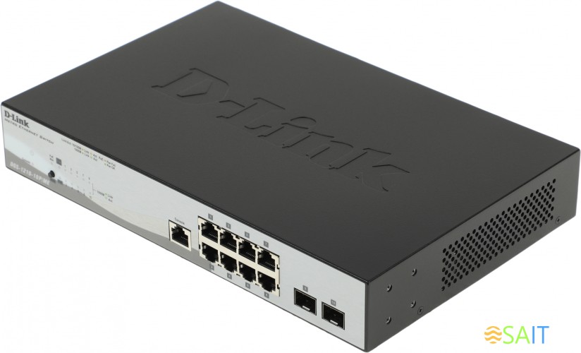 Коммутатор D-Link DGS-1210-10P/ME/A1A 8x1Гбит/с 2SFP 8PoE управляемый