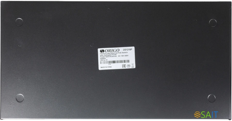 Коммутатор Origo OS1218P/190W OS1218P/190W/A1A 16x100Мбит/с 2x1Гбит/с 16PoE 16PoE+ неуправляемый
