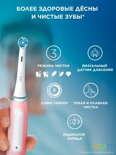 Зубная щетка электрическая Oral-B IO_S3_BLUSH PINK розовый