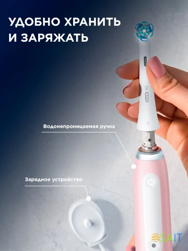 Зубная щетка электрическая Oral-B IO_S3_BLUSH PINK розовый