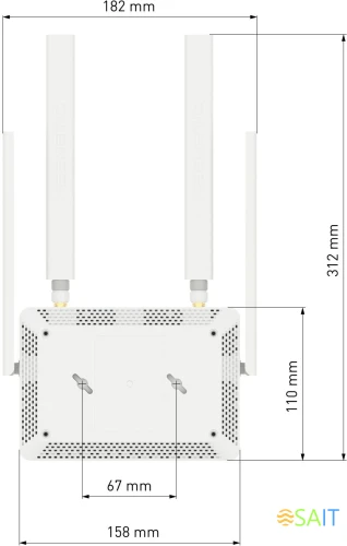 Роутер беспроводной Keenetic Runner 4G (KN-2212) N300 10/100BASE-TX/4G cat.4 белый