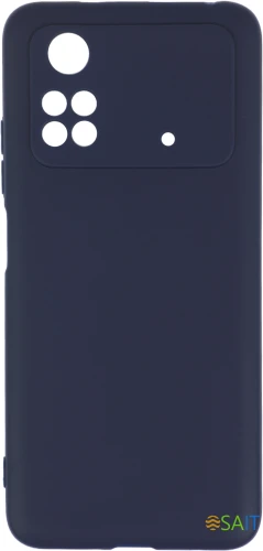 Чехол (клип-кейс) DF для Xiaomi Poco M4 Pro poCase-03 синий (POCASE-03 (BLUE))