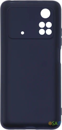 Чехол (клип-кейс) DF для Xiaomi Poco M4 Pro poCase-03 синий (POCASE-03 (BLUE))