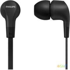 Гарнитура внутриканальные Philips TAE1105BK/00 1.2м черный проводные в ушной раковине