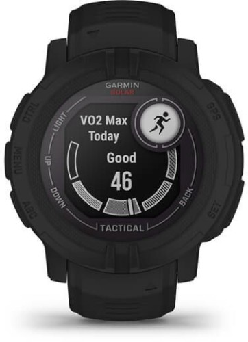Смарт-часы Garmin Instinct 2 Solar 45мм 0.9" AMOLED корп.черный силикон рем.черный (010-02627-03)