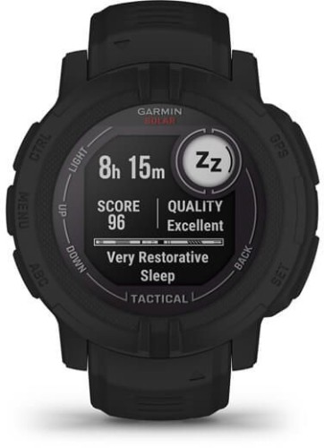 Смарт-часы Garmin Instinct 2 Solar 45мм 0.9" AMOLED корп.черный силикон рем.черный (010-02627-03)
