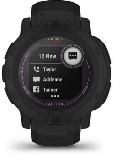 Смарт-часы Garmin Instinct 2 Solar 45мм 0.9" AMOLED корп.черный силикон рем.черный (010-02627-03)