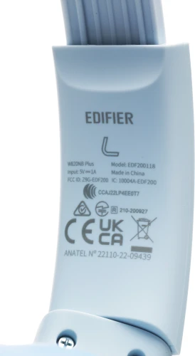Гарнитура мониторные Edifier W820NB Plus голубой беспроводные bluetooth оголовье