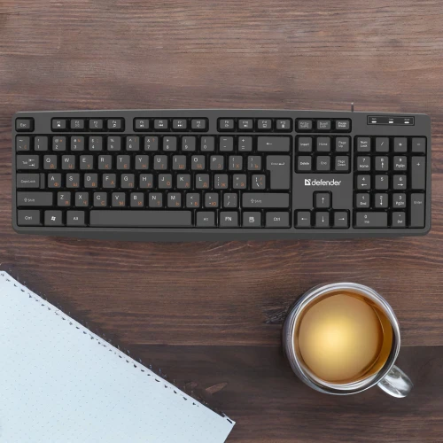 Клавиатура Defender Concept HB-164 черный USB Multimedia (45164)