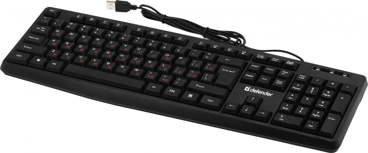 Клавиатура Defender Concept HB-164 черный USB Multimedia (45164)