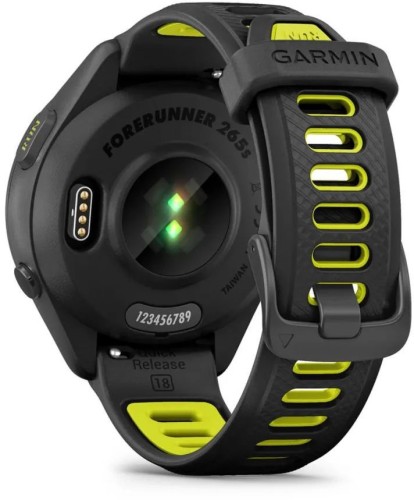 Смарт-часы Garmin Forerunner 265S 27.5мм 1.1" AMOLED корп.черный силикон рем.черный/желтый (010-02810-13)