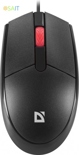 Мышь Defender Delta MM-523 черный оптическая 1000dpi USB для ноутбука 2but (52523)