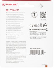 Накопитель SSD Transcend SATA-III 500GB TS500GMTS425S 425S M.2 2242 0.3 DWPD