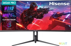 Монитор Hisense 34&quot; 34G6K-PRO черный VA LED 1ms 21:9 HDMI M/M матовая 4000:1 280cd 89гр/89гр 3440x1440 180Hz FreeSync Premium DP 2K 6.75кг