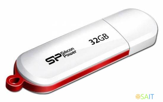 Флеш Диск Silicon Power 32Gb LuxMini 320 SP032GBUF2320V1W USB2.0 белый