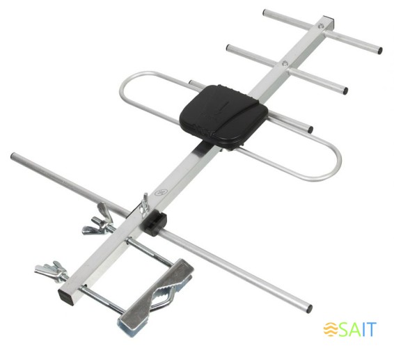 Антенна телевизионная Hyundai H-TAE100 8дБ пассивная серебристый