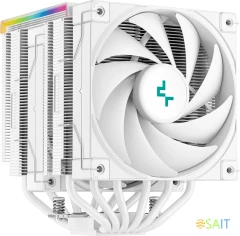 Устройство охлаждения(кулер) Deepcool AK620 Digital Soc-AM5/AM4/1200/1700/1851 белый 4-pin 28dB Al+Cu LCD 260W 1486gr Ret (R-AK620-WHADMN-G)