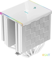 Устройство охлаждения(кулер) Deepcool AK620 Digital Soc-AM5/AM4/1200/1700/1851 белый 4-pin 28dB Al+Cu LCD 260W 1486gr Ret (R-AK620-WHADMN-G)