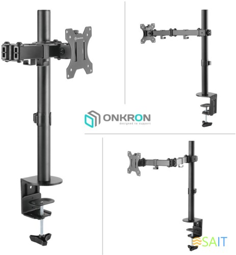 Кронштейн для мониторов Onkron D121E черный 10"-32" макс.8кг настольный поворот и наклон