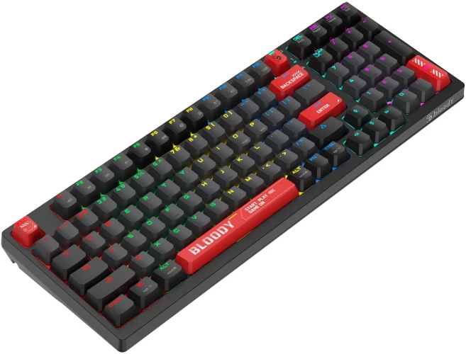 Клавиатура A4Tech Bloody WS98 механическая черный USB беспроводная BT/Radio Multimedia for gamer LED (WS98)