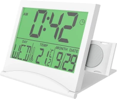 Будильник Ritmix CAT-042 White белый LCD подсв:белая часы:цифровые без радио