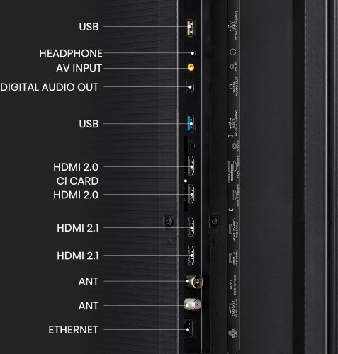 Телевизор LED Hisense 65" 65UXKQ темно-серый 4K Ultra HD 120Hz DVB-T DVB-T2 DVB-C DVB-S DVB-S2 USB WiFi Smart TV