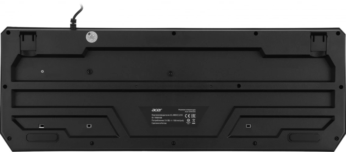 Клавиатура Acer OKW300 черный USB for gamer LED (ZL.KBDCC.019)