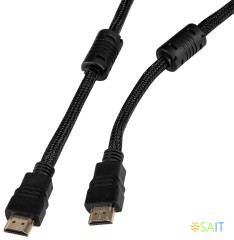 Кабель аудио-видео Buro HDMI (m)/HDMI (m) 1м. феррит.кольца позолоч.конт. черный (HDMI-V1.4-1MC)