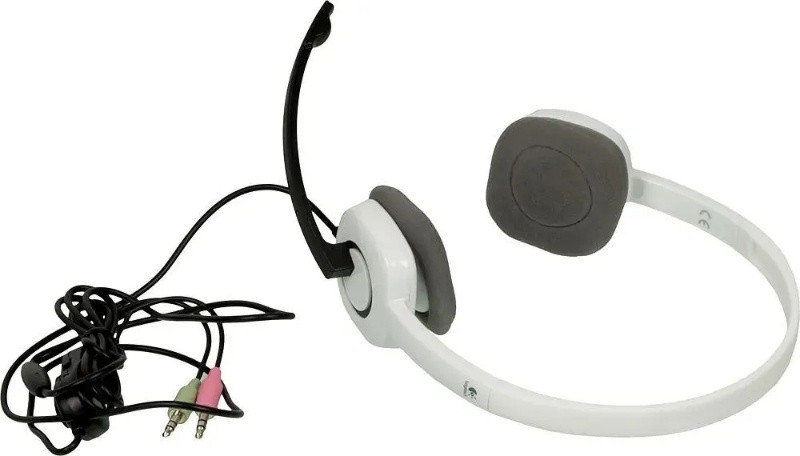 Наушники с микрофоном Logitech H150 белый/черный 1.8м накладные оголовье (981-000453)