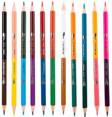 Карандаши цв. Deli EC00520 ColoRun двухцвет. липа 24цв. коробка/европод. (12шт)