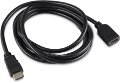Кабель-удлинитель аудио-видео Buro HDMI (m)/HDMI (f) 2м. позолоч.конт. черный (BU-HDMI2.0-EXTND-2M)