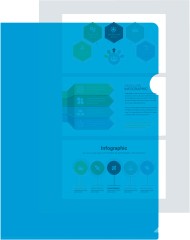 Папка-уголок Бюрократ -E310/1BLU A4 пластик 0.18мм синий