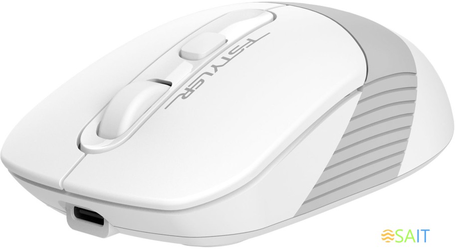 Мышь A4Tech Fstyler FG10CS Air белый/серый оптическая 2000dpi silent беспров. USB для ноутбука 4but (FG10CS AIR GRAYISH WHITE)