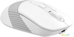 Мышь A4Tech Fstyler FG10CS Air белый/серый оптическая 2000dpi silent беспров. USB для ноутбука 4but (FG10CS AIR GRAYISH WHITE)