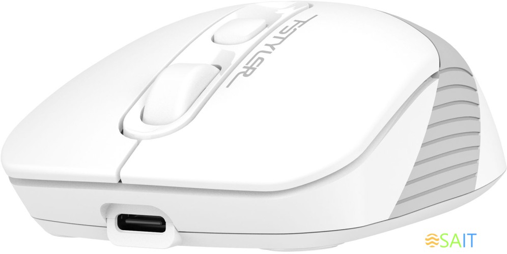 Мышь A4Tech Fstyler FG10CS Air белый/серый оптическая 2000dpi silent беспров. USB для ноутбука 4but (FG10CS AIR GRAYISH WHITE)